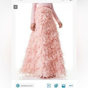 Stunning pink feather Alice and Olivia skirt